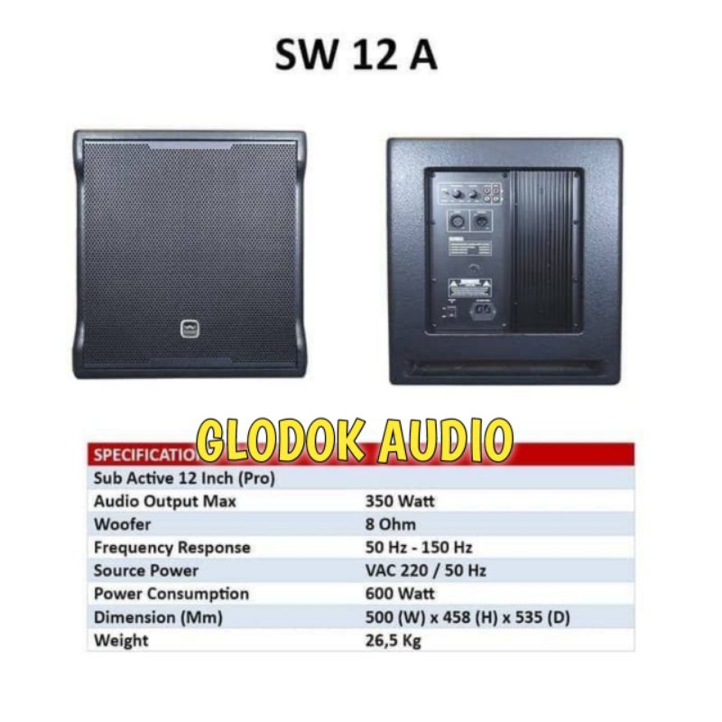 Subwoofer aktif Wisdom Sw12a Original Subwoofer Aktif 12inch Garansi resmi