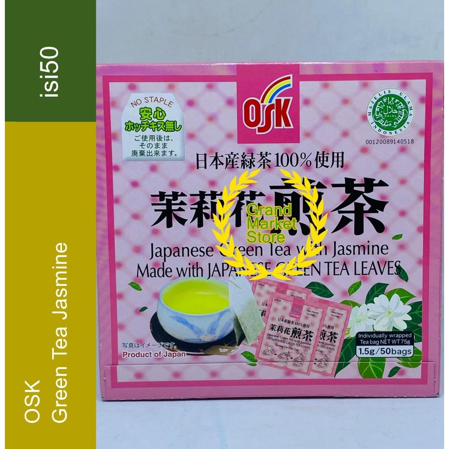 

OSK Japanese Green Tea with Jasmine 50 Sachet Teh Hijau dan Jasmin Teh Import Asli Promo