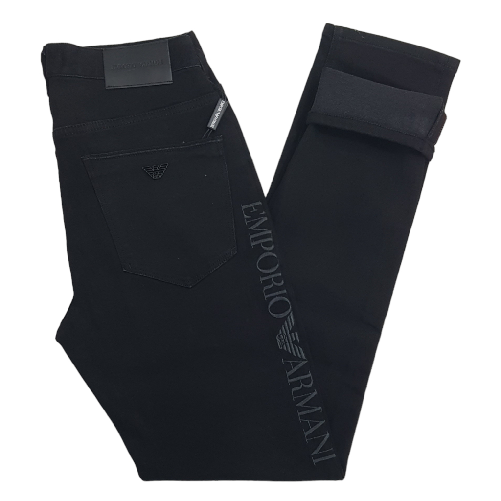 Celana Emporio Armani Original J06 Hitam Polos