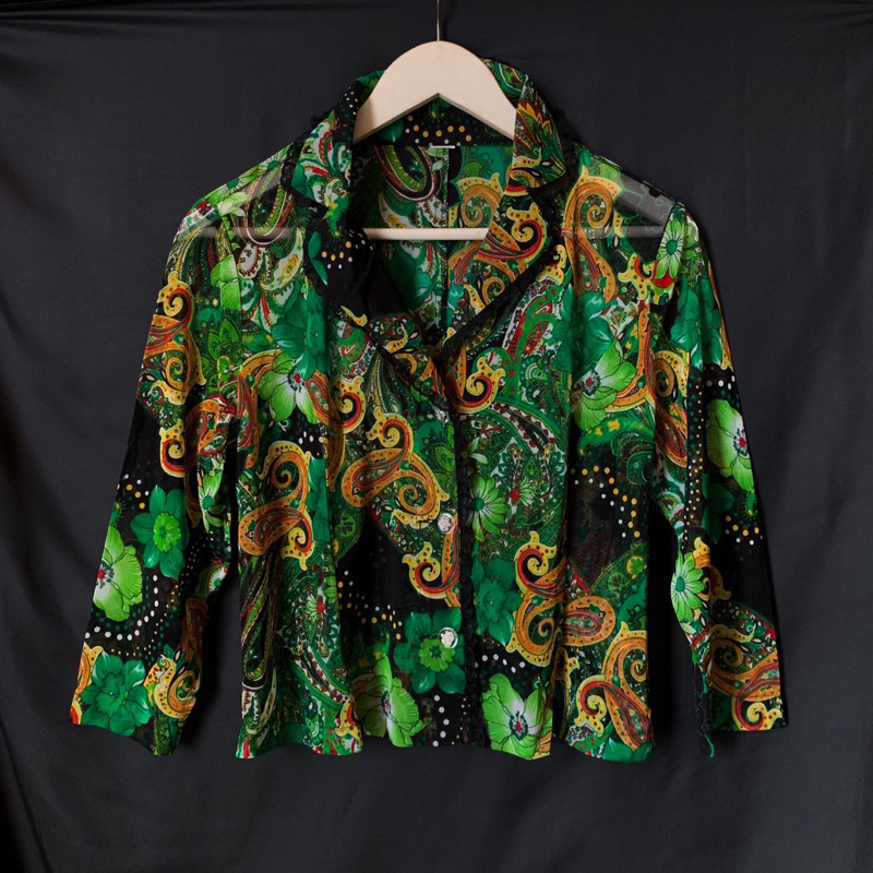 PRELOVED VINTAGE TRANSPARENT SHIRT - KEMEJA TRANSPARAN VINTAGE