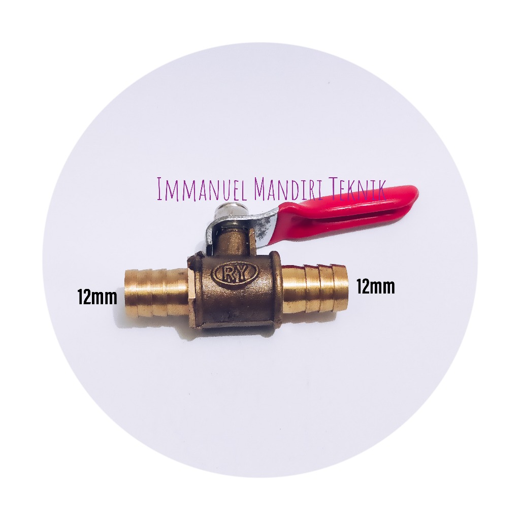 Ball valve 12mm / Mini valve / stop kran kuningan 12mm