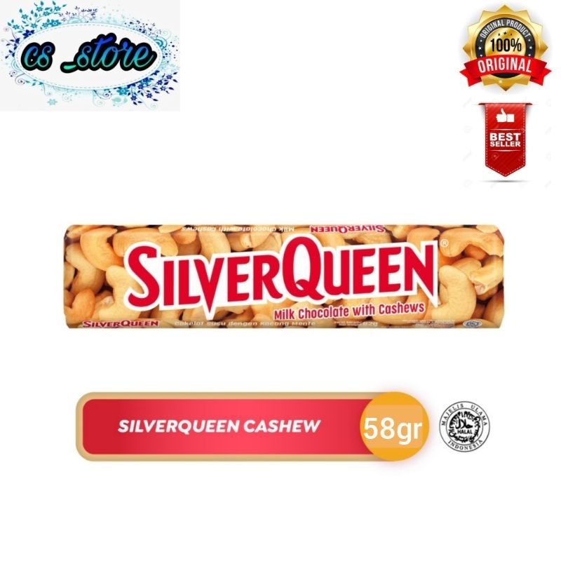 

SilverQueen Cashew 58gr - Silver Queen coklat mede dulu 62gr sekarang 58g