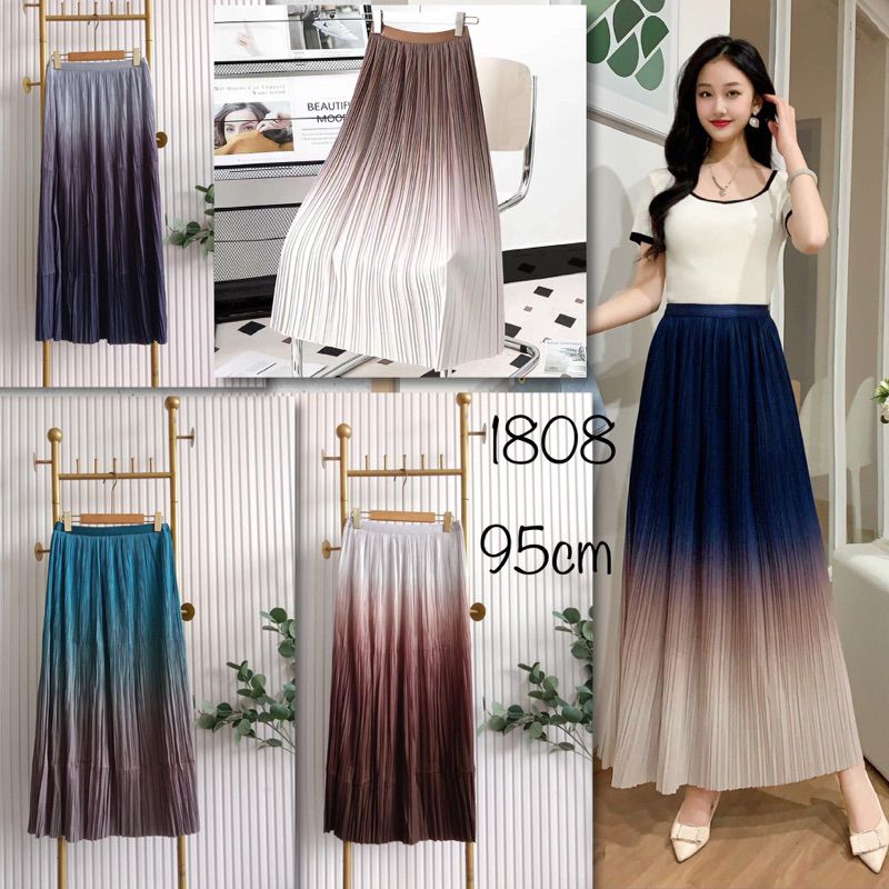 Rok Import Premium, Plisket, Ukuran Panjang, Panjang 95 cm, LP dari 65 cm bisa melar S/D 110 cm