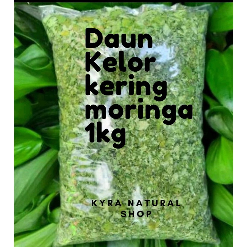 

Teh Daun Kelor kering hijau murni 1kg kilogram 100% Organik Alami