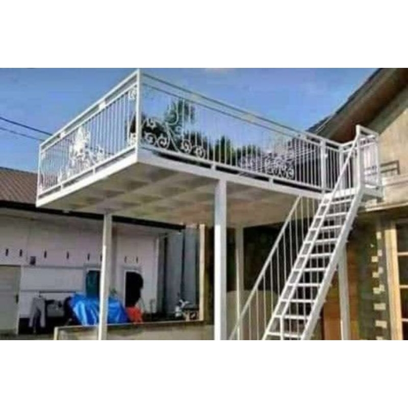 Mezanin kanopi dak balkon minimalis