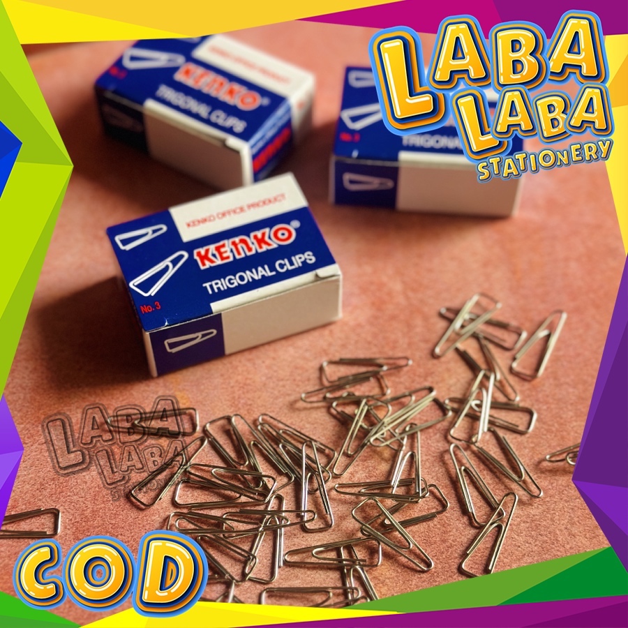 

LabaLabaStationery Paper Clip Trigonal Clip Kenko No 3 (PAK ISI 10 KOTAK)