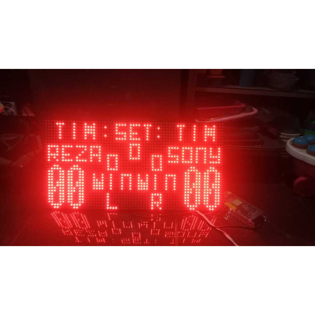 Running Text P10 4 Panel Arduino Mega