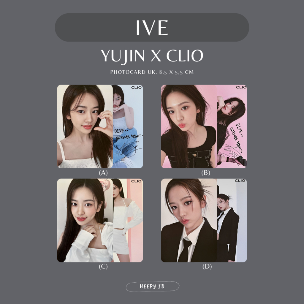 [IVE] UNOFFICIAL PHOTOCARD IVE YUJIN X CLIO