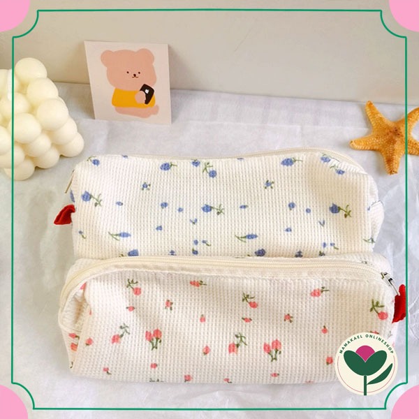 

Kotak pensil tempat pensil vintage flower motif bunga lucu cute estetik MK1423