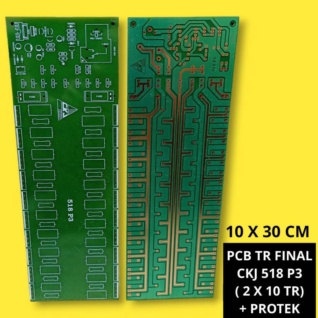 PCB TR Final 518 P3 CKJ Transistor 10 Set ( 2x10 TR) Papan Toshiba 3U + Protector