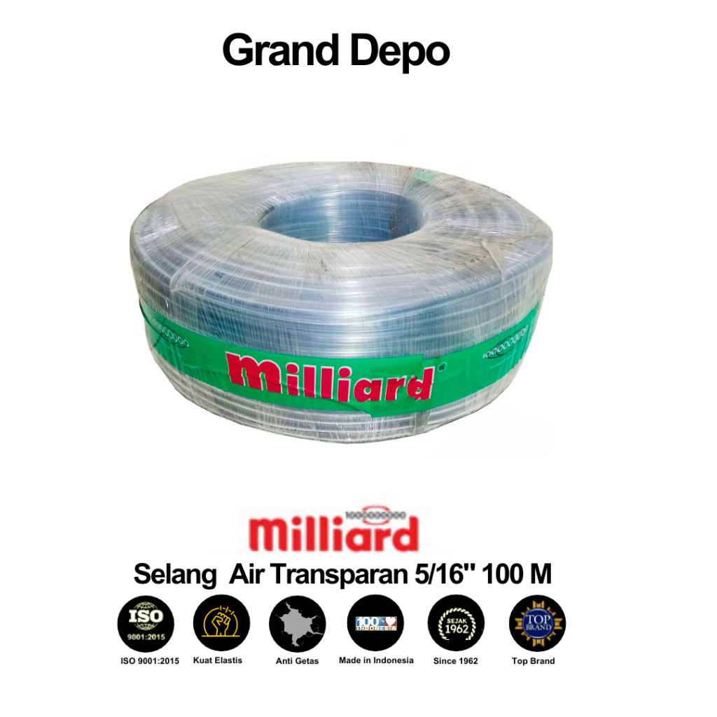 Milliard Selang Transparan 5/16" 100 Meter