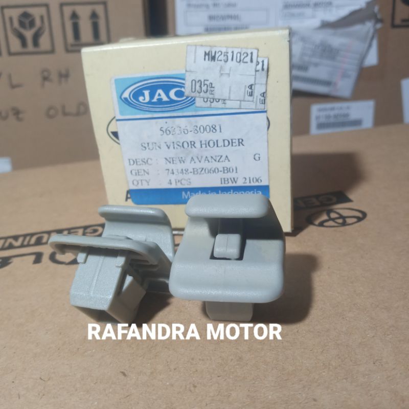 HOLDER SUN VISOR/CANTOLAN SUN VISOR NEW AVANZA/CAYLA/AGYA/LUXIO (JAC) ORIGINAL