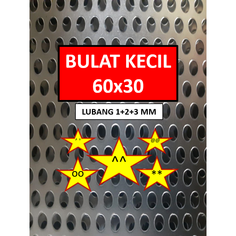 Ram Speaker - 60x30 - Lubang Bulat Kecil - Grill Speaker - Plat Lubang - Plat Speaker