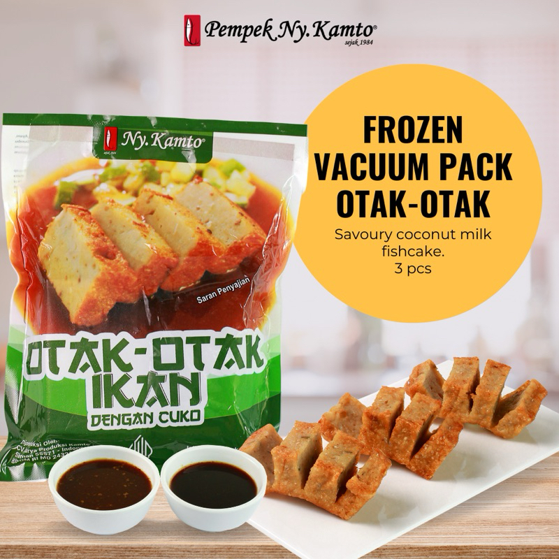 

Pempek Ny. Kamto Frozen Otak-Otak Isi 3 pcs dengan Cuko