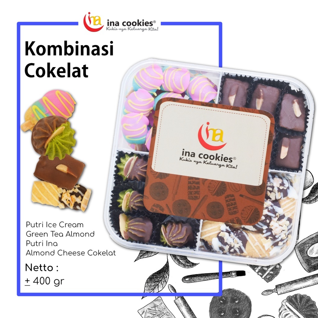 

INA COOKIES KOMBINASI COKELAT KUE KERING PREMIUM ENAK - HAMPERS LEBARAN KELUARGA KANTOR - READY STOCK - INA COOKIES MALANG