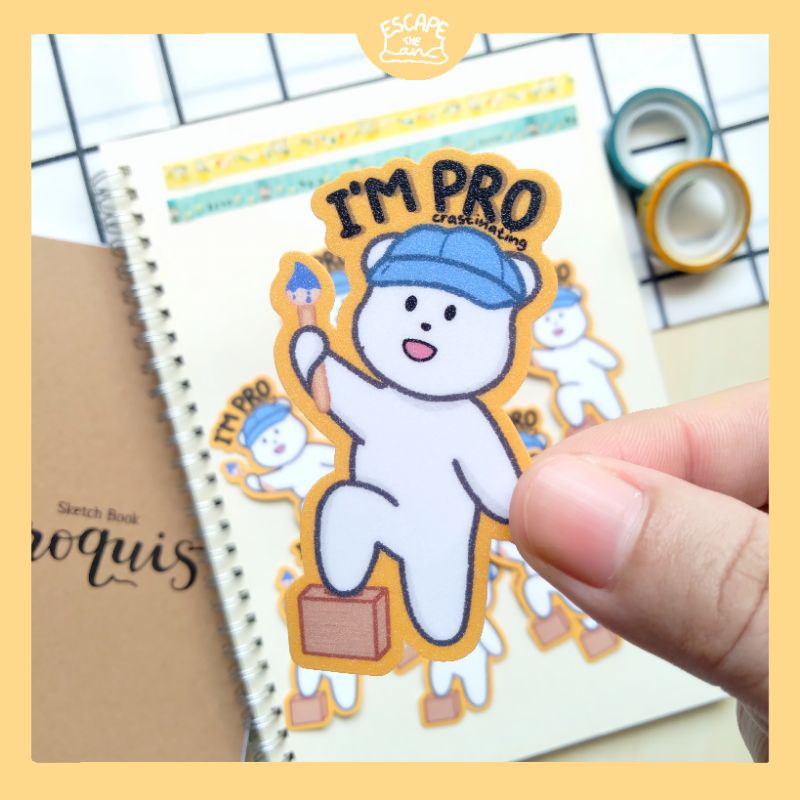 

I'm PRO-crastinating Diecut Sticker | Stiker Bujo | Bullet Journaling Sticker