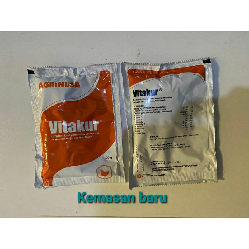 VITAKUR 100 GR - Multivitamin herbal untuk ternak