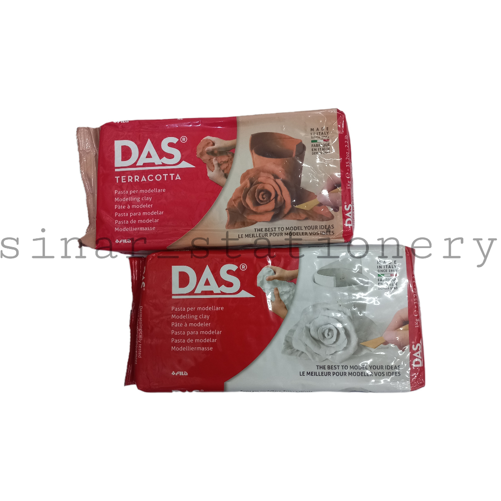 CLAY DAS/giotto WHITE/TERACOTTA 1KG