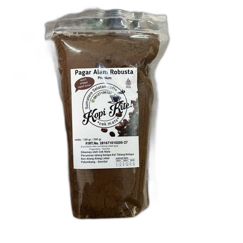 

Kopi robusta pagaralam kite 200gram
