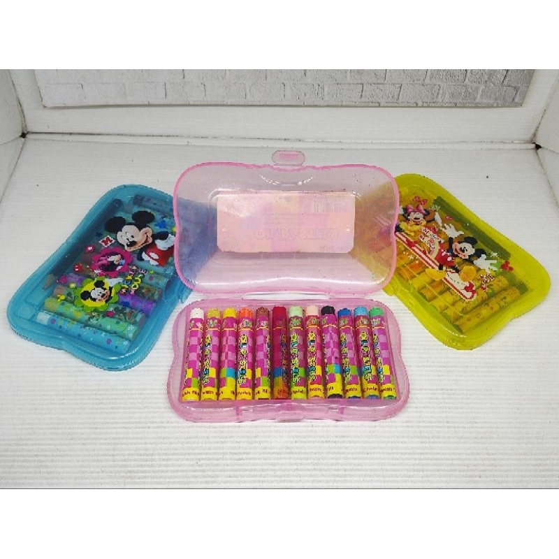 

crayon/krayon/pastel oil 12 warna Mickey 13x7cm