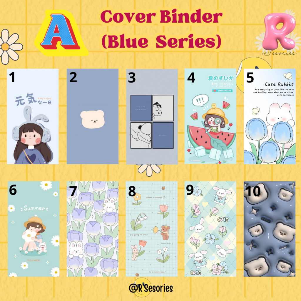 

Cover isi binder a6 I pembatas binder a6 tebal 6 lubang biru series