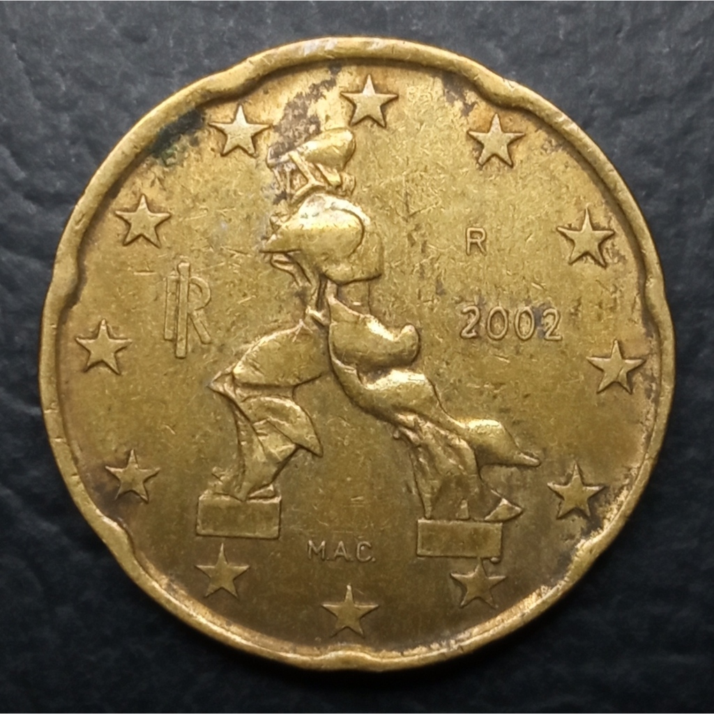 Koin Kuno Italia 20 Euro Cent (tahun acak) | Koin Asing Mancanegara