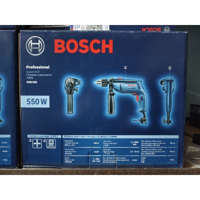 Mesin Bor Impact Bosch 13mm GSB 550W