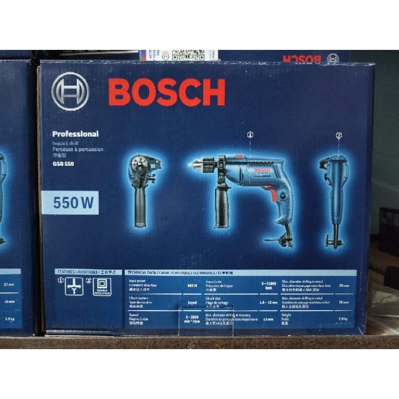 Mesin Bor Impact Bosch 13mm GSB 550W