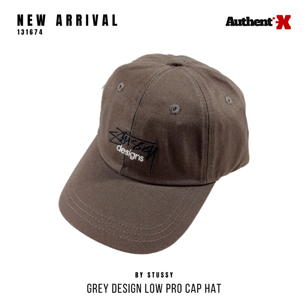STUSSY DESIGNS LOW PRO CAP DARK GREY | TOPI ORIGINAL