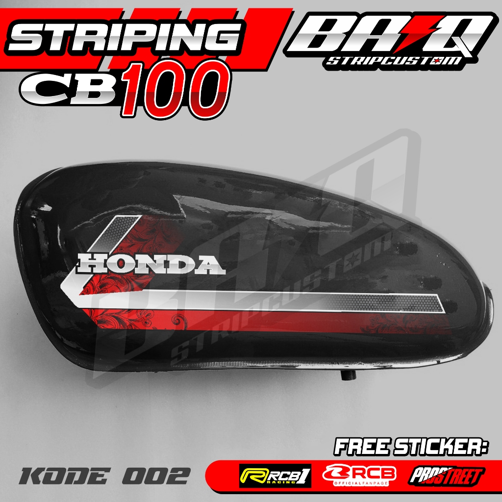 002 STICKER STRIPING CB 100  - STICKER STRIPING CB 100  MOTIF ABSTRAK BATIK