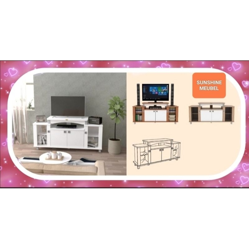 MEJA TV PARTIKEL MINIMALIS MODERN