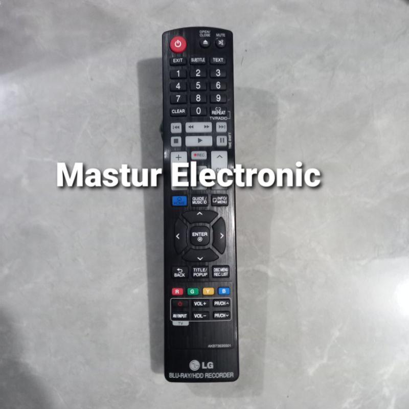 REMOTE REMOT DVD BLU RAY HDD RECORDER LG AKB73635501 ORIGINAL