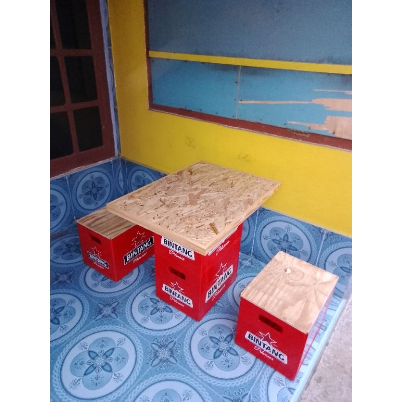 meja kursi Krat bintang Guinness 1 set