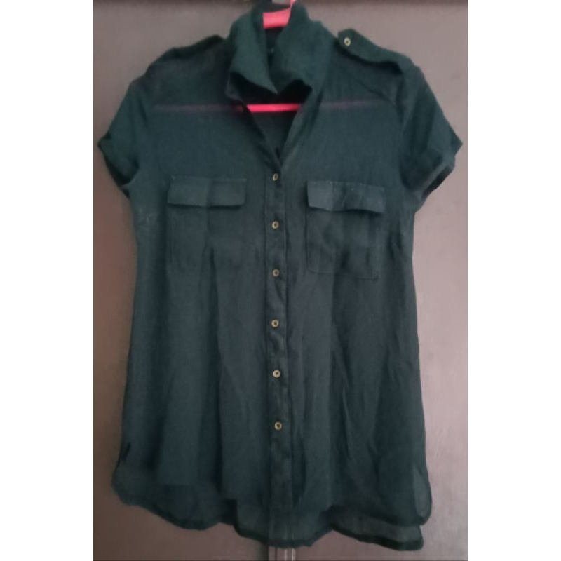 [Second] Branded Atasan / Kemeja Kerja Wanita - Hitam