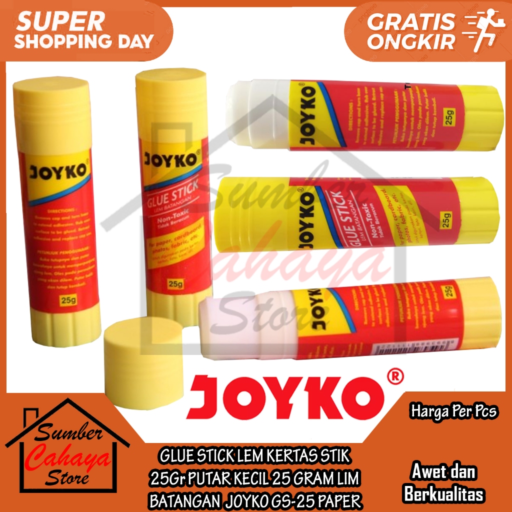 

Glue Stick 25gr Joyko Gs-25 Lem Kertas Foto Materai Karton Kain Stik Putar Putih Kecil 25 Gram Lim Batangan Batang Perekat Paper Elem Serbaguna Non Toxic Alat Perlengkapan Sekolah Kantor Rekatkan Lekat Perekat Kuat