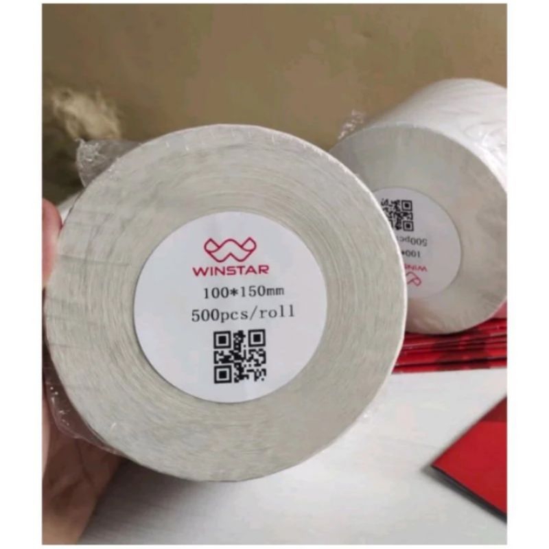 

kertas label thermal 100x150 isi 500 sticker barcode thermal 10x10