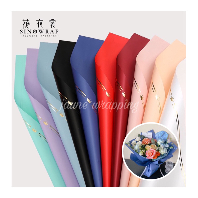 

[1PAK/20LEMBAR] JEA Kertas Buket Bunga / Flower Wrapping Paper Cellophane