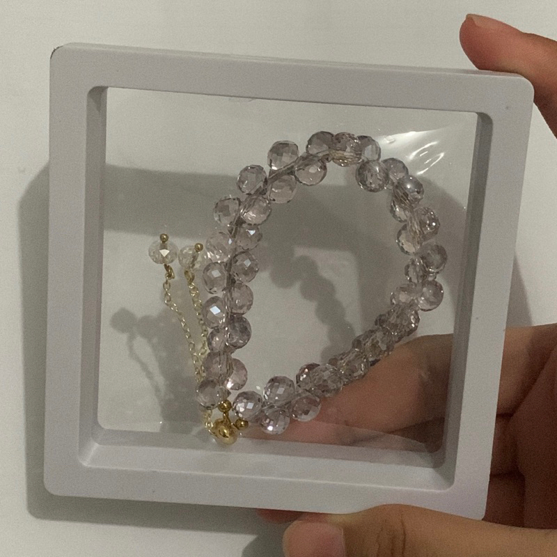 Gelang Kristal Serut Swarovski-Ungu