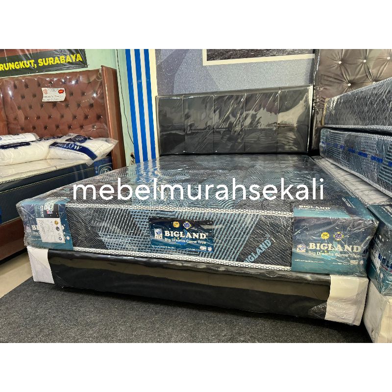 (PROMO RUGI) Set Springbed Bigland Deluxe + Divan Minimalis (Bonus Bantal)