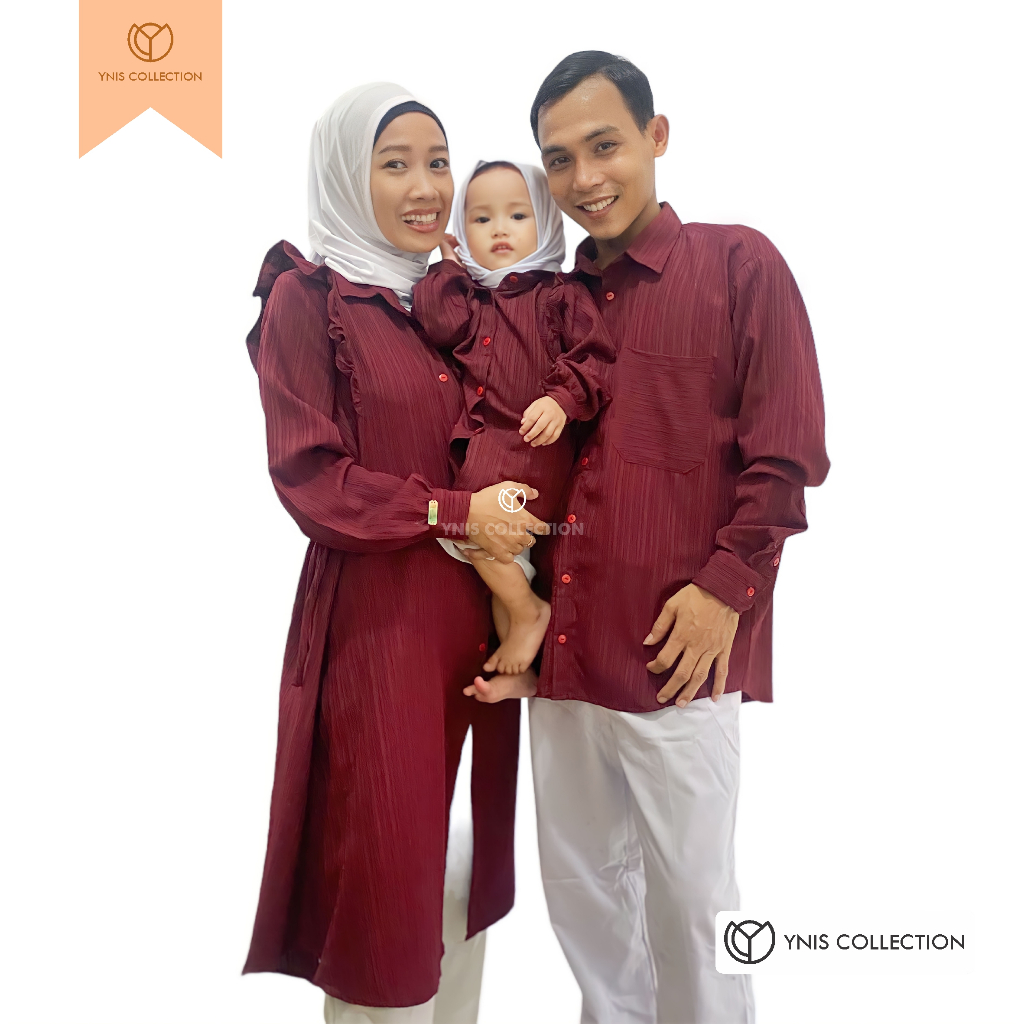Baju Atasan Couple Maroon / tunik Couple / kemeja Couple / baju couple / pakaian keluarga / seragam 