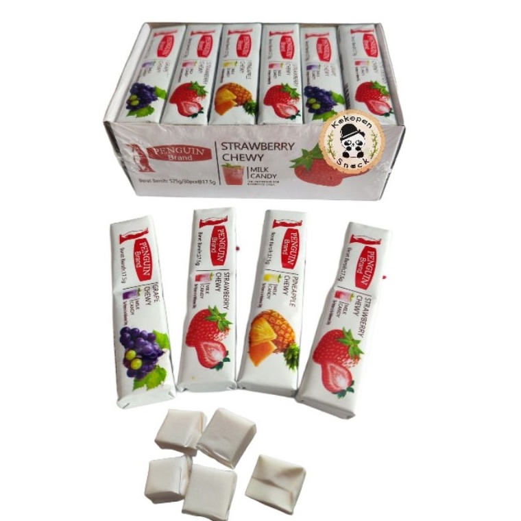 

KODE R69X PENGUIN CHEWY MILK CANDY BOX PUTIH ISI 3
