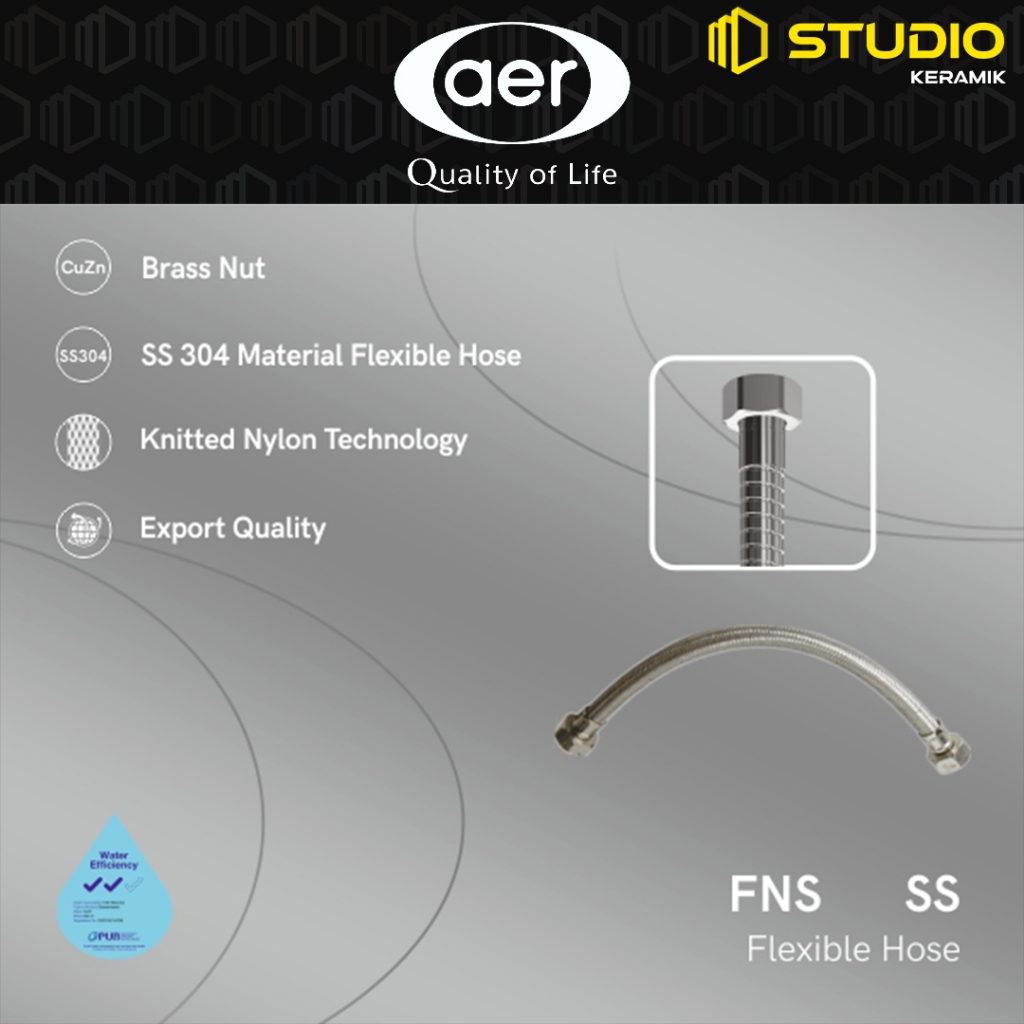 AER Selang Air Fleksibel Narita StainlessSteel/Flexible Hose FNS 30 SS