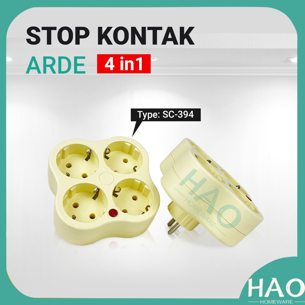 Stop Kontak ARDE 4 IN 1/SOKET 4LUBANG SC-394 SNI/4IN1 Multi Socket