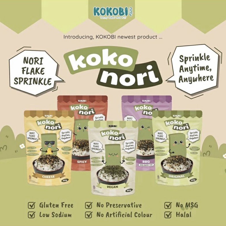 

KODE G67R Kokobi KOKO NORI Abon Rumput Laut Tabur 4gr Koko Nori Crispy Seaweed