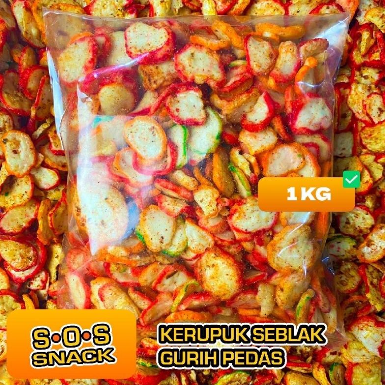 

KODE F85Z Kerupuk Seblak Pedas Mantap 1kg Grosir