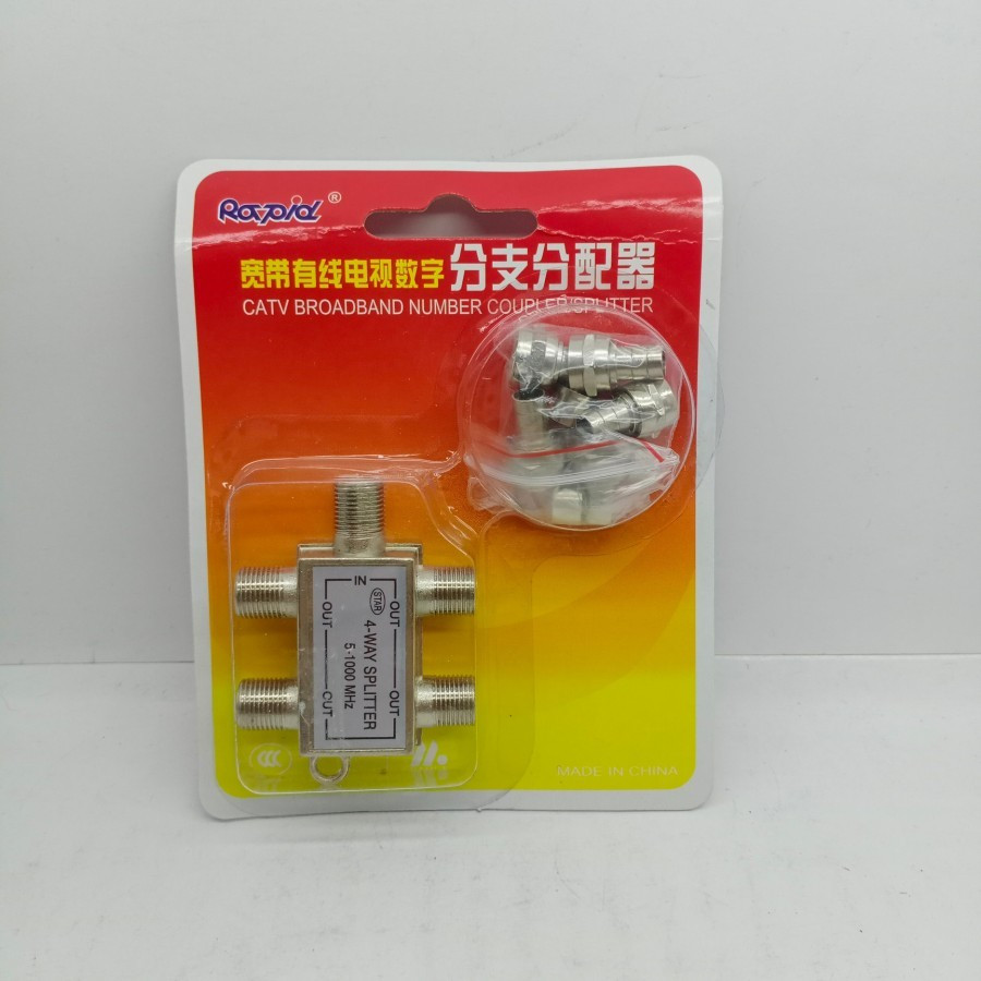 splitter antena tv 2 way bahan besi