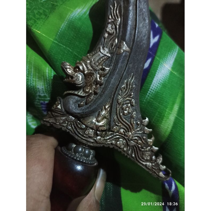 keris dusun keris lokasian keris naga raja keris nogo rojo kinatah luk 7 pamor sembur emas pedaringa