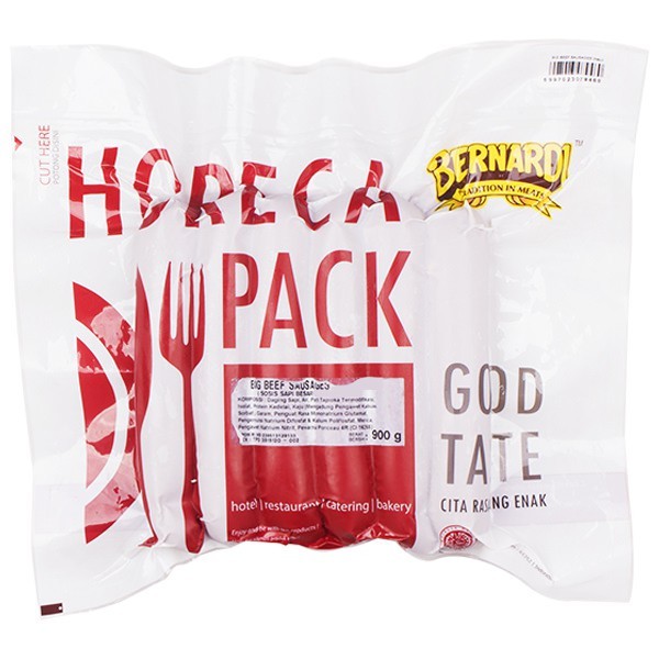 

BHP BIG BEEF SAUSAGES (900gr) (Bernardi Horeca Pack)