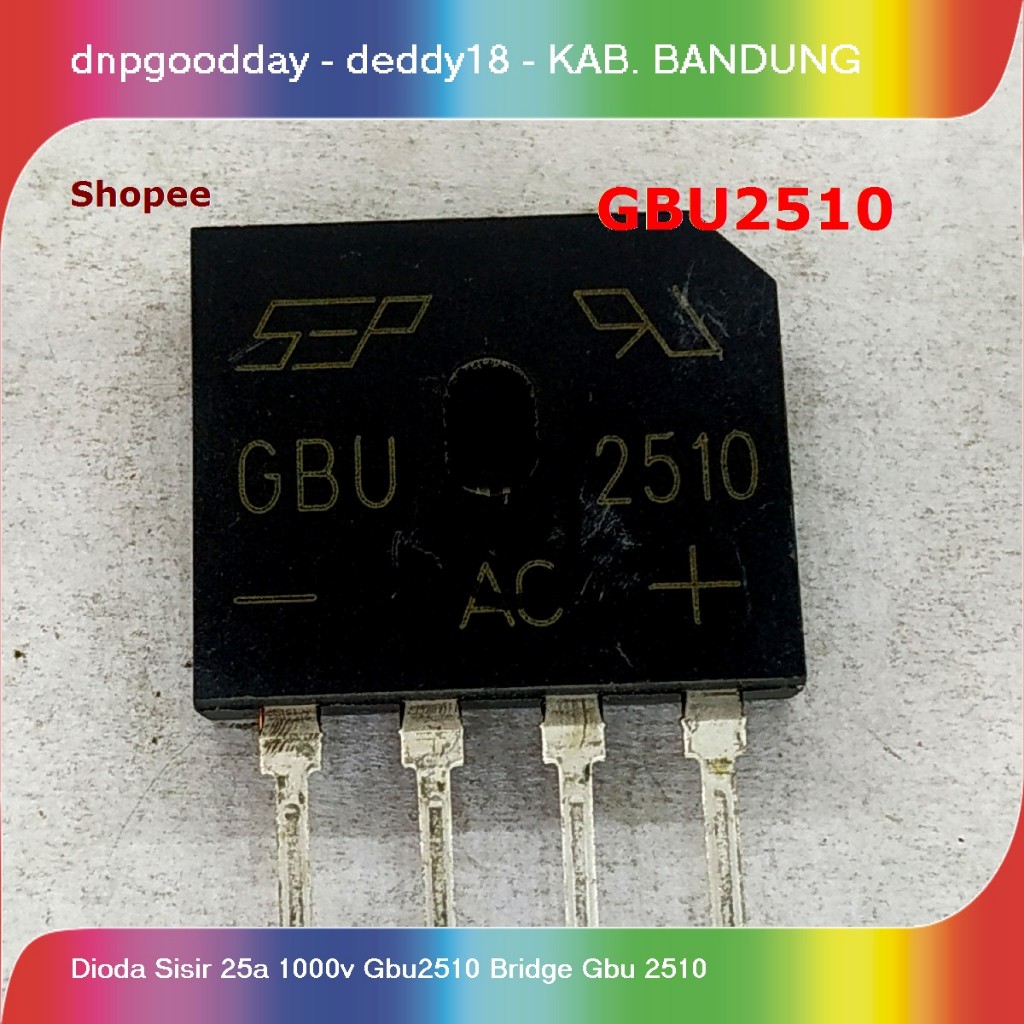 dioda sisir 25a 1000v gbu2510 bridge gbu 2510