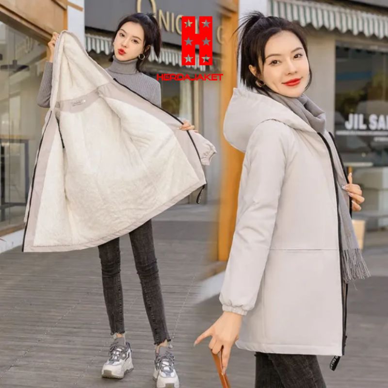 jaket mantel wanita /jaket bulu wanita